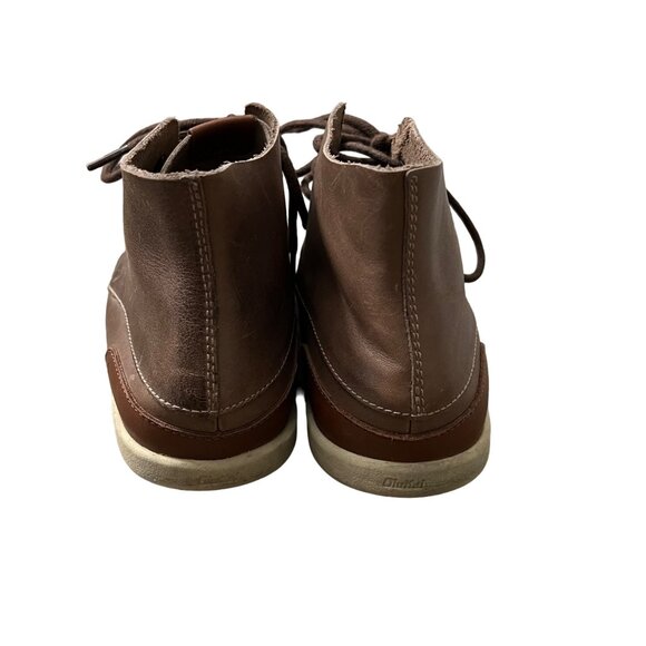 Olukai Nalukai Brown Leather Lace Up Boots Mens Size 8.5 - Picture 4 of 8